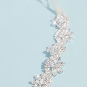 Marquise Burst Scalloped Crystal Sash | David’s Bridal