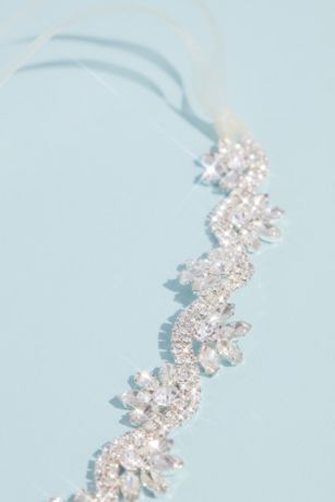 Marquise Burst Scalloped Crystal Sash | David’s Bridal